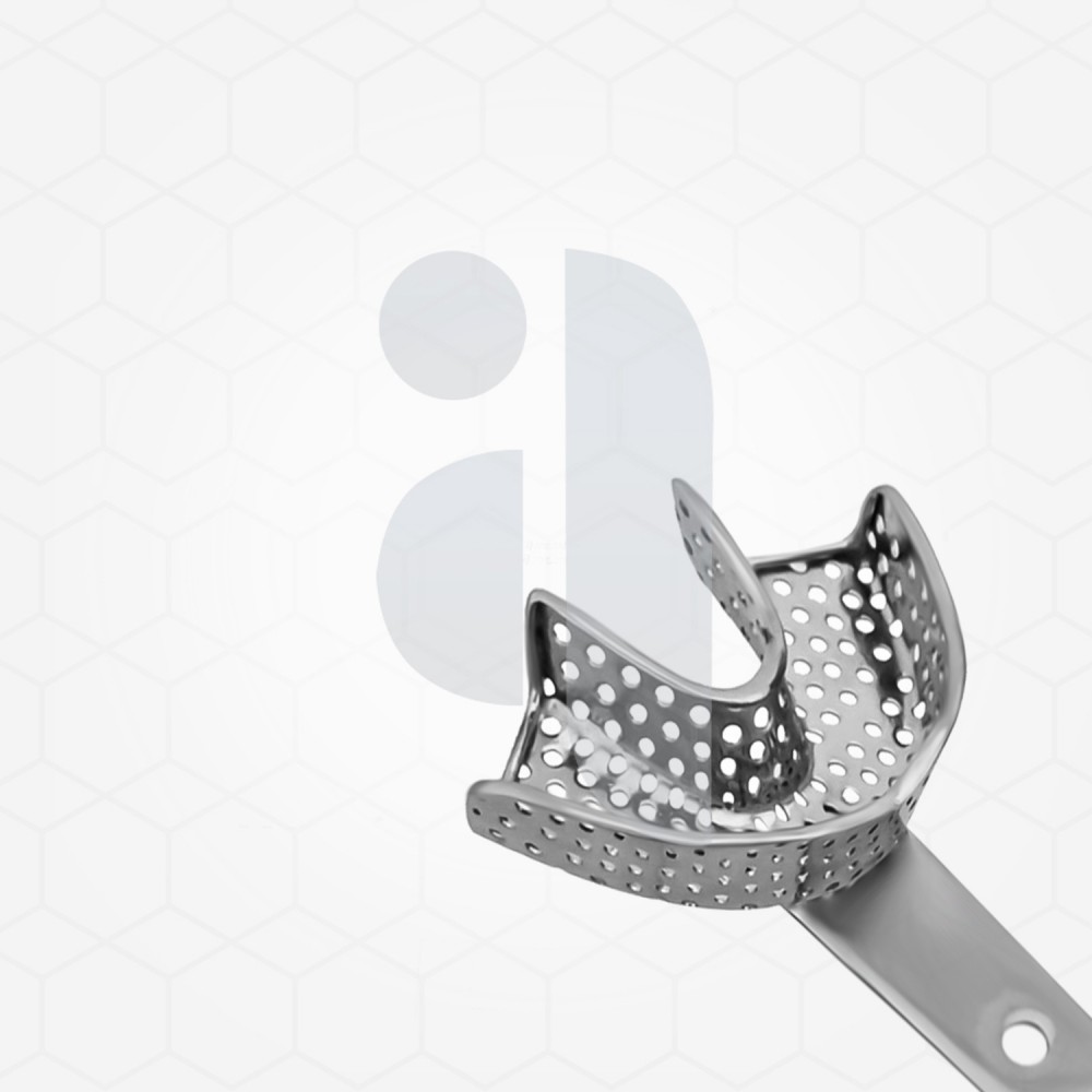 Partial Impression Tray Lower Anteriors, Perforated Partial Impression Tray Lower Anteriors, Perforated