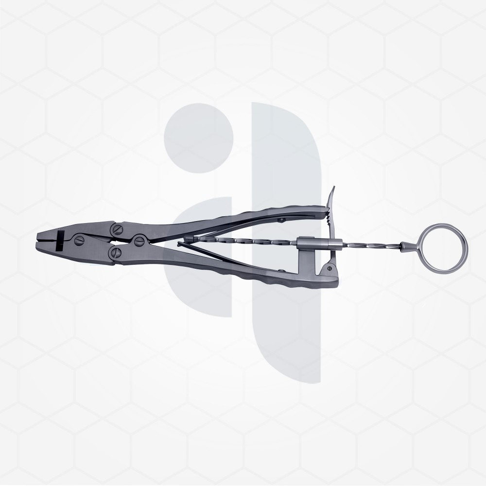 Wire Twister And Cutter Serrated Jaws Twisted Center Ring