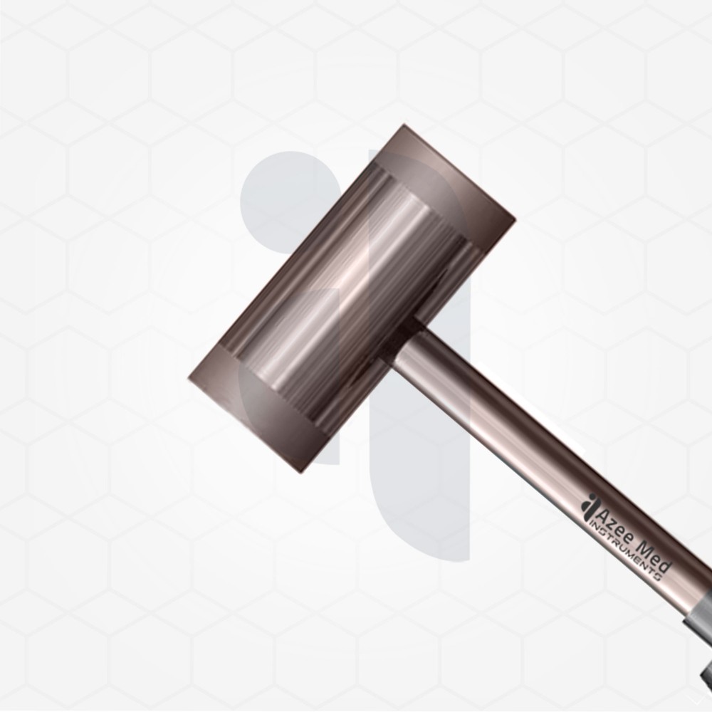 Bone Mallet with Replaceable Nylon Heads and Green Silicone Handle