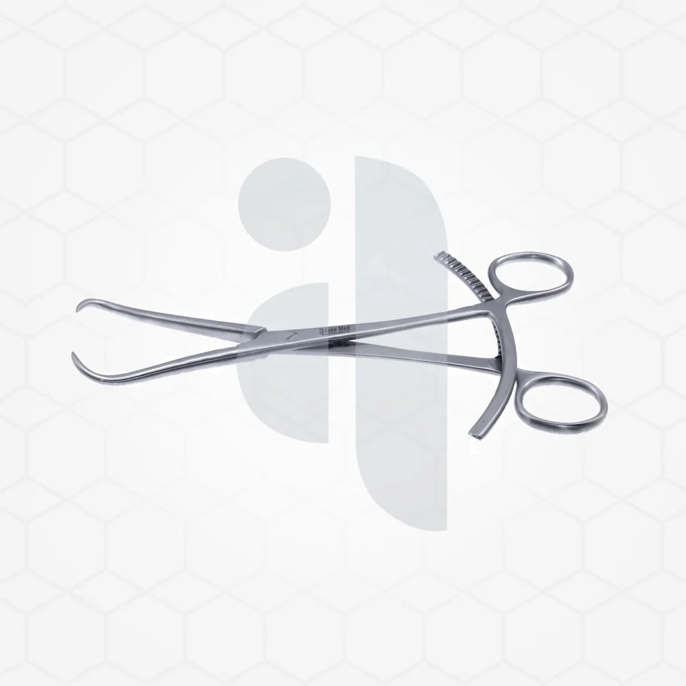 Bone Reduction Forceps 8'' Straight Jaws Ring Handle