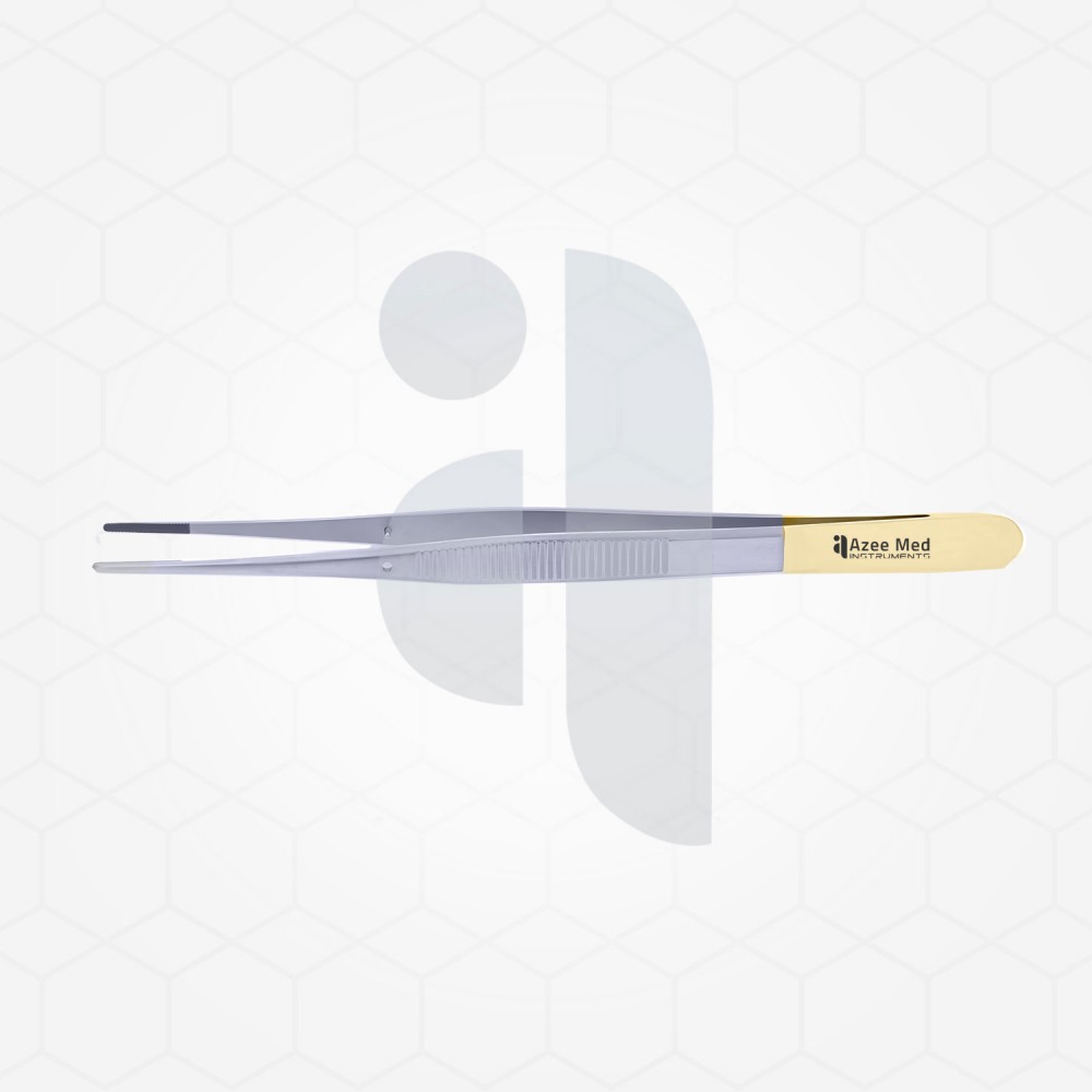 Cushing Dressing Forceps 7” Straight, Serrated TC Jaws