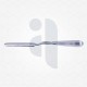 Bone File with Bayonet Shank, Half Rounded Blade