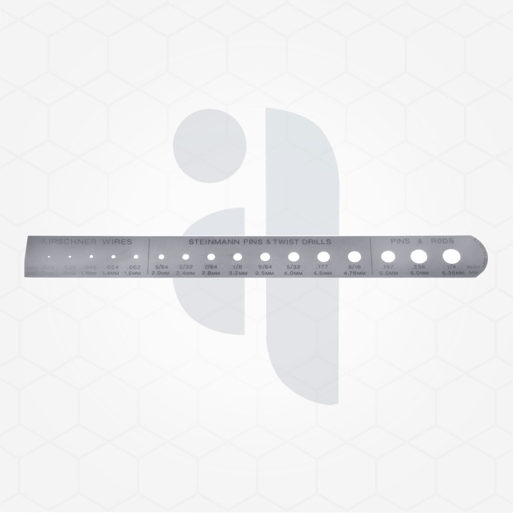 K-Wire Ruler And Pin Gauge 
