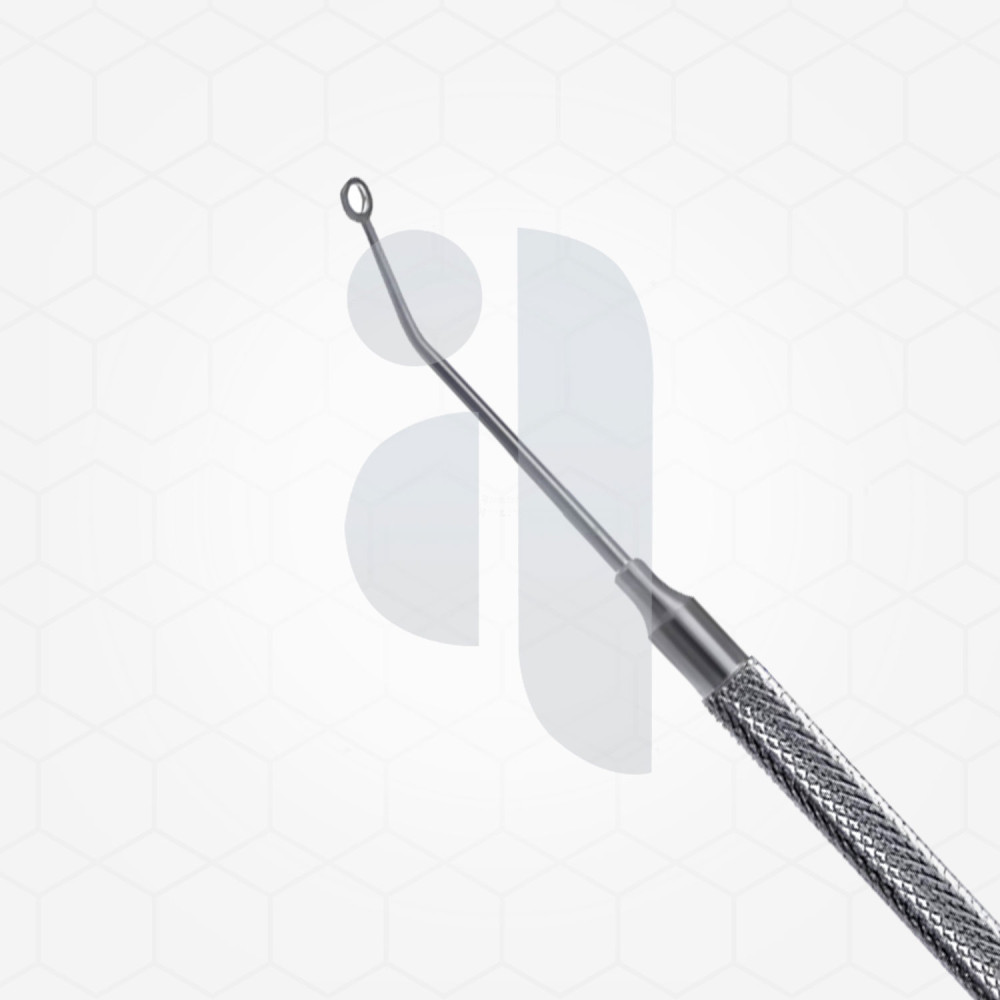 Nightingale Posterior Capsule Polishing Curette, 4 7/8" Angled