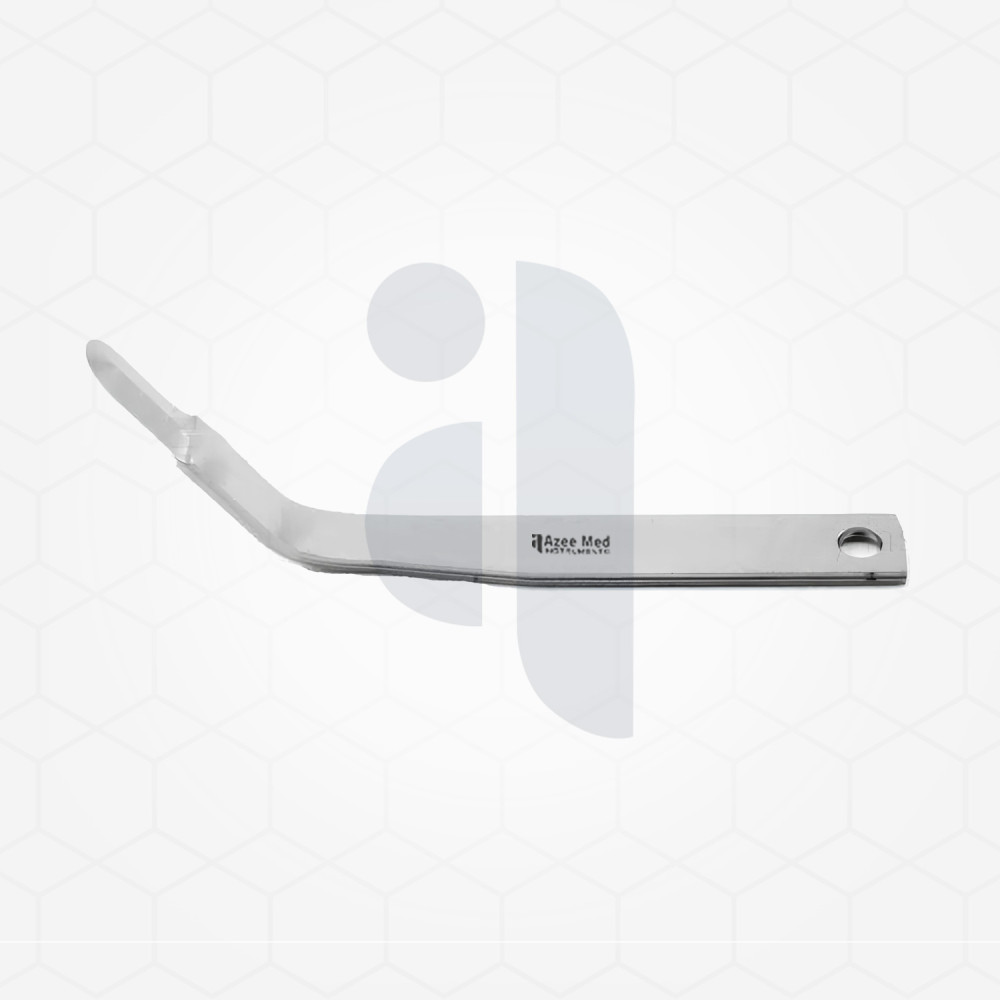 Miniature angled round tip sharp all around blade