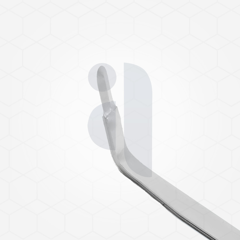 Miniature angled round tip sharp all around blade