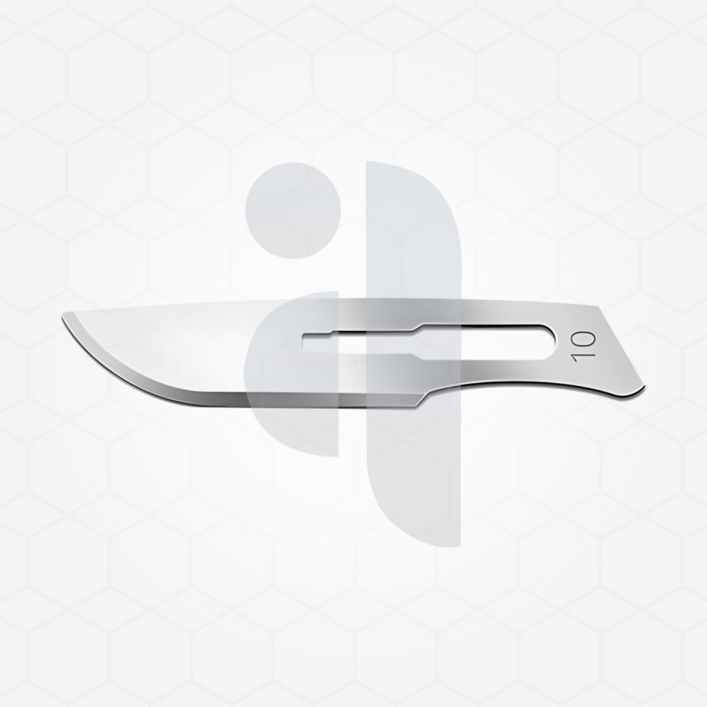 Carbon steel surgical blades, #10 blade size