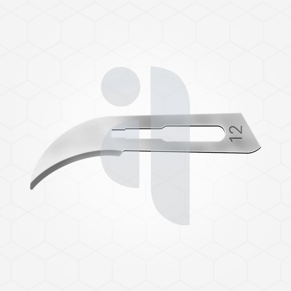 Carbon steel surgical blades, #12 blade size,