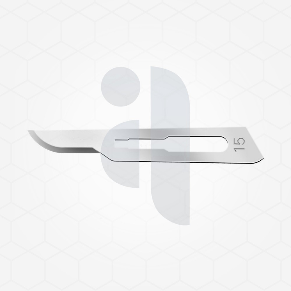 Carbon steel surgical blades, #15 blade size