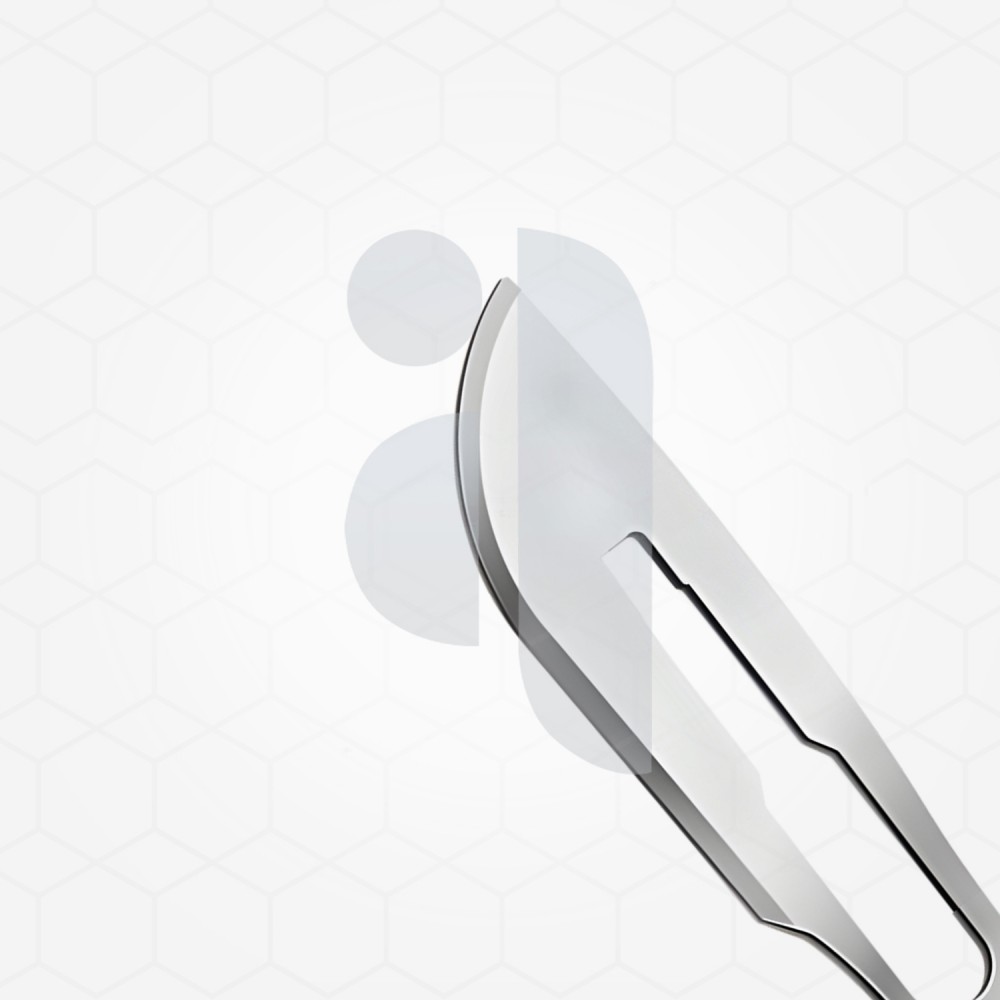 Carbon steel surgical blades, #20 blade size,