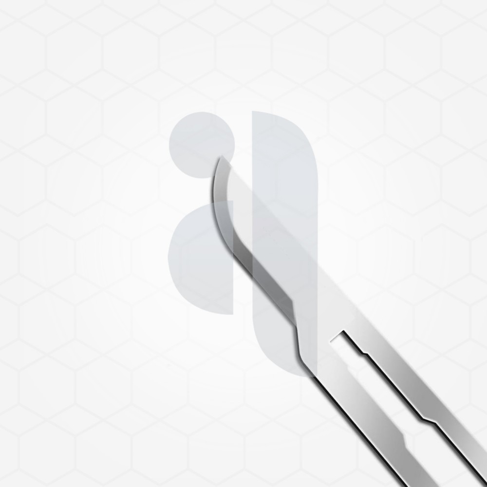 Stainless steel surgical blades, #15 blade size