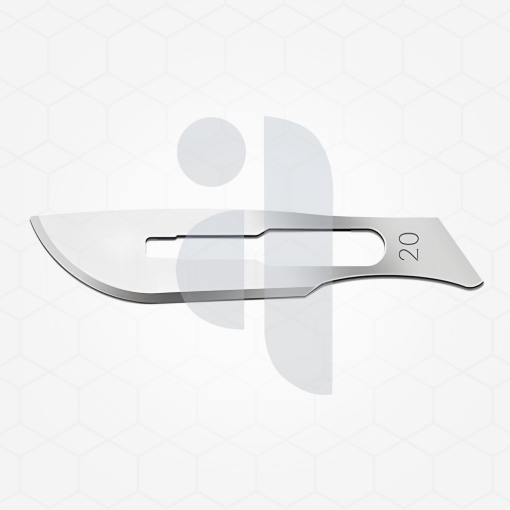 Stainless steel surgical blades, #20 blade size,