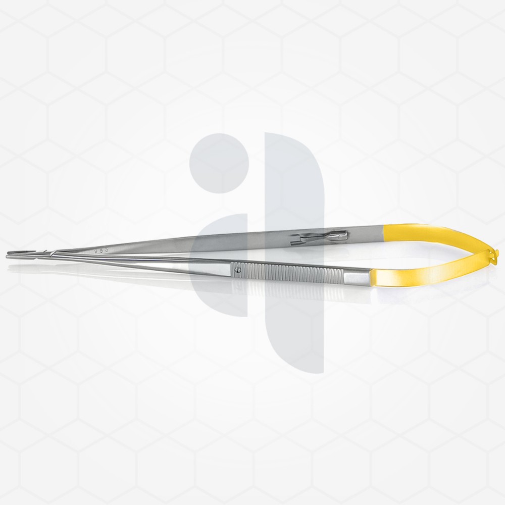 Flat Handle Diamond Jaws Micro Needle Holder