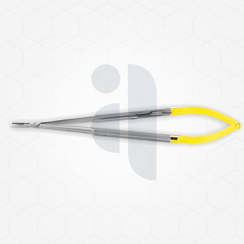 Round Handle Diamond Jaws Micro Needle Holder